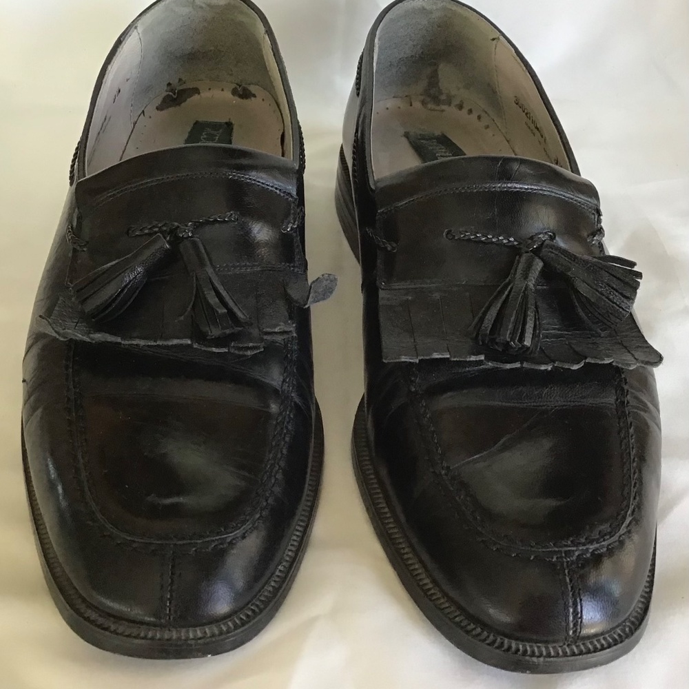 Rodolfo Valentino men’s‎ 9.5D Vintage Black Kiltie Tassel Loafers
